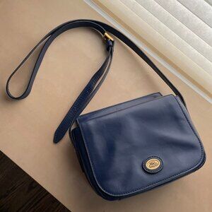 The Bridge - Blue Leather Shoulder Bag